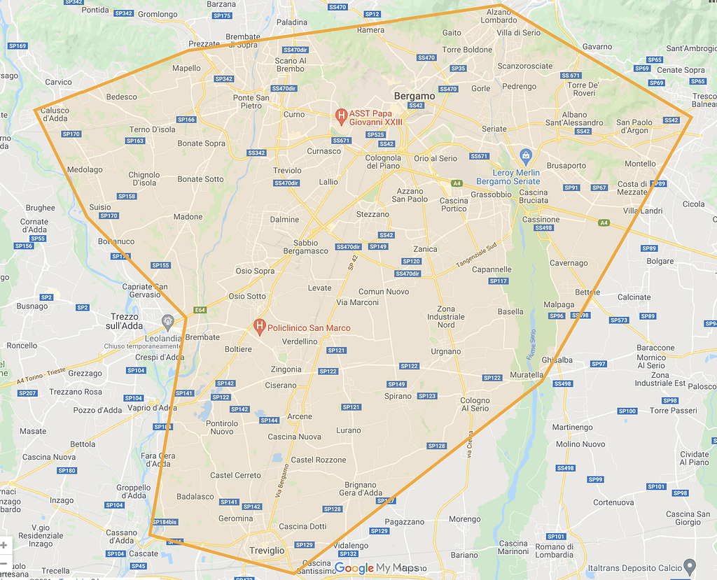 Mappa Bergamo